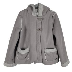 Savannah Faux Suede/Sherpa Lined Hooded Jacket Girls 6